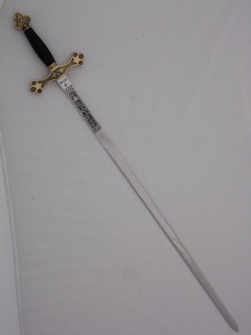 ESPADA MASONA LATON ORO